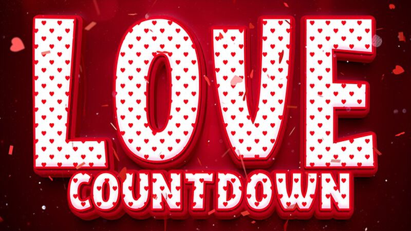 Love Bold Heart Confetti Countdown